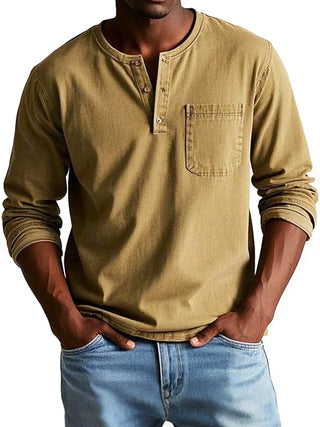 Jonas™ | Pohodlné Henley tričko s dlhým rukávom