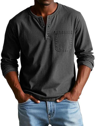 Jonas™ | Pohodlné Henley tričko s dlhým rukávom