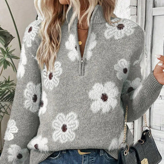 BLOOM | Pulóver s golierom na zips