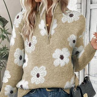 BLOOM | Pulóver s golierom na zips