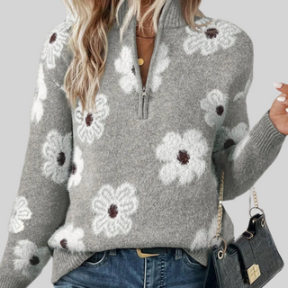 BLOOM | Pulóver s golierom na zips