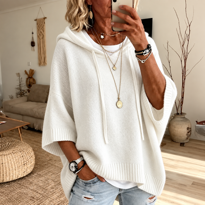 Marlene™ | Oversize pletený sveter s kapucňou