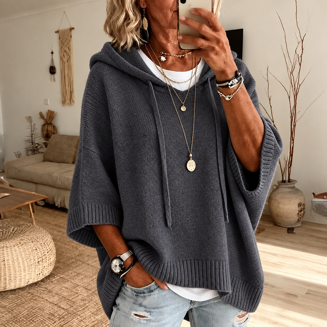 Marlene™ | Oversize pletený sveter s kapucňou
