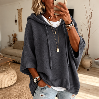 Marlene™ | Oversize pletený sveter s kapucňou