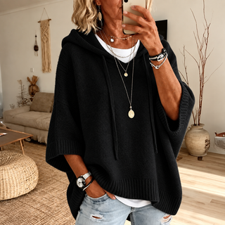 Marlene™ | Oversize pletený sveter s kapucňou