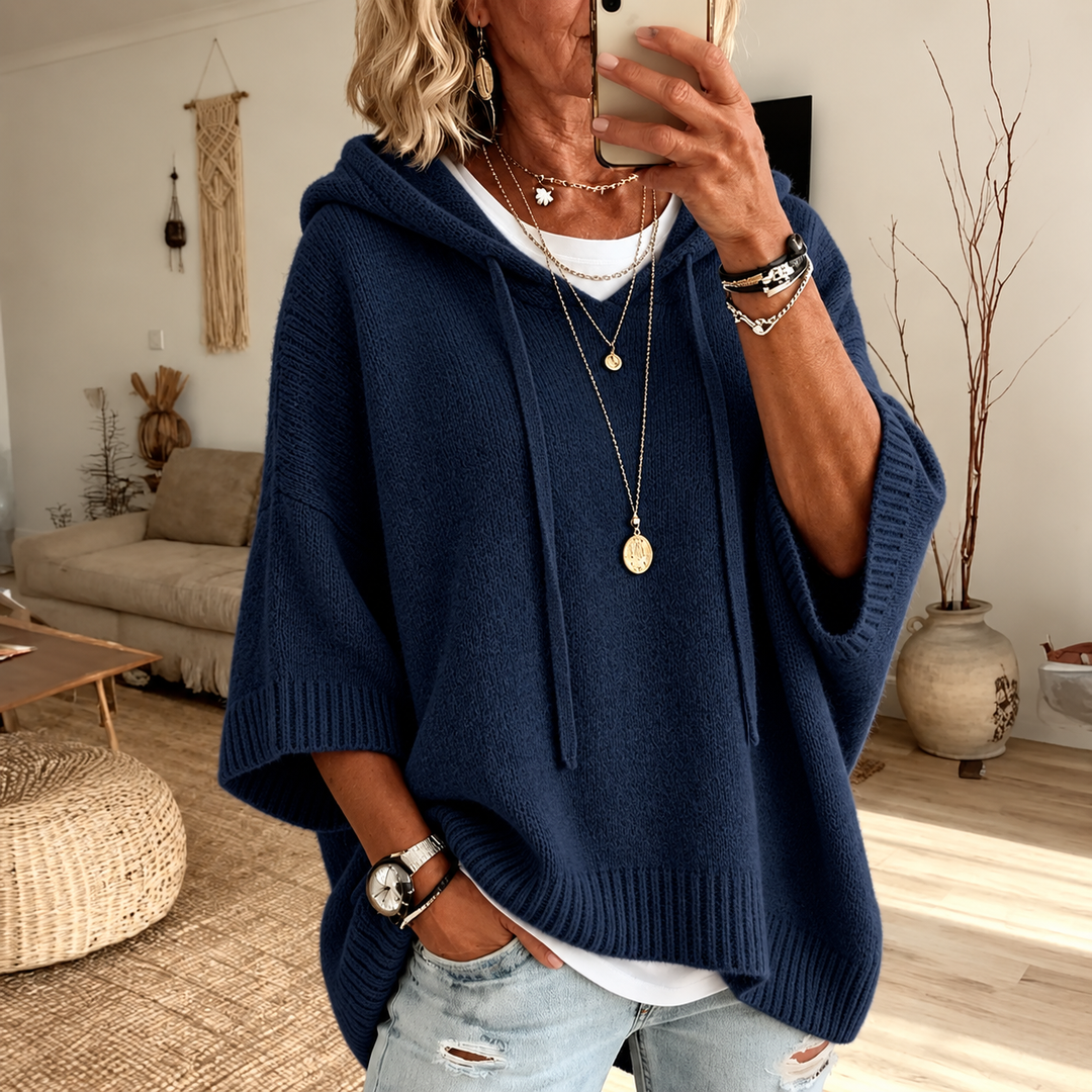 Marlene™ | Oversize pletený sveter s kapucňou