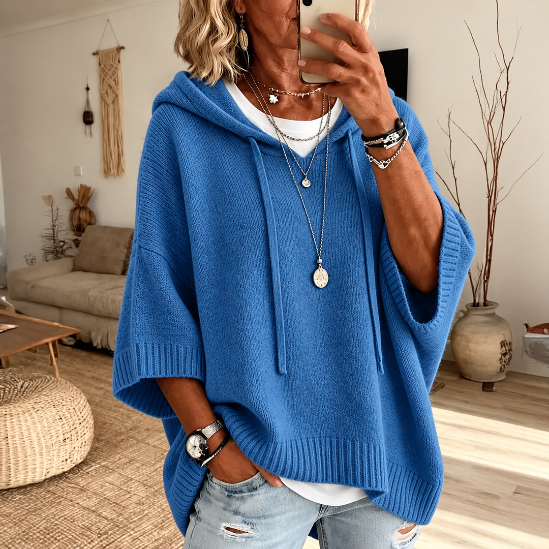 Marlene™ | Oversize pletený sveter s kapucňou