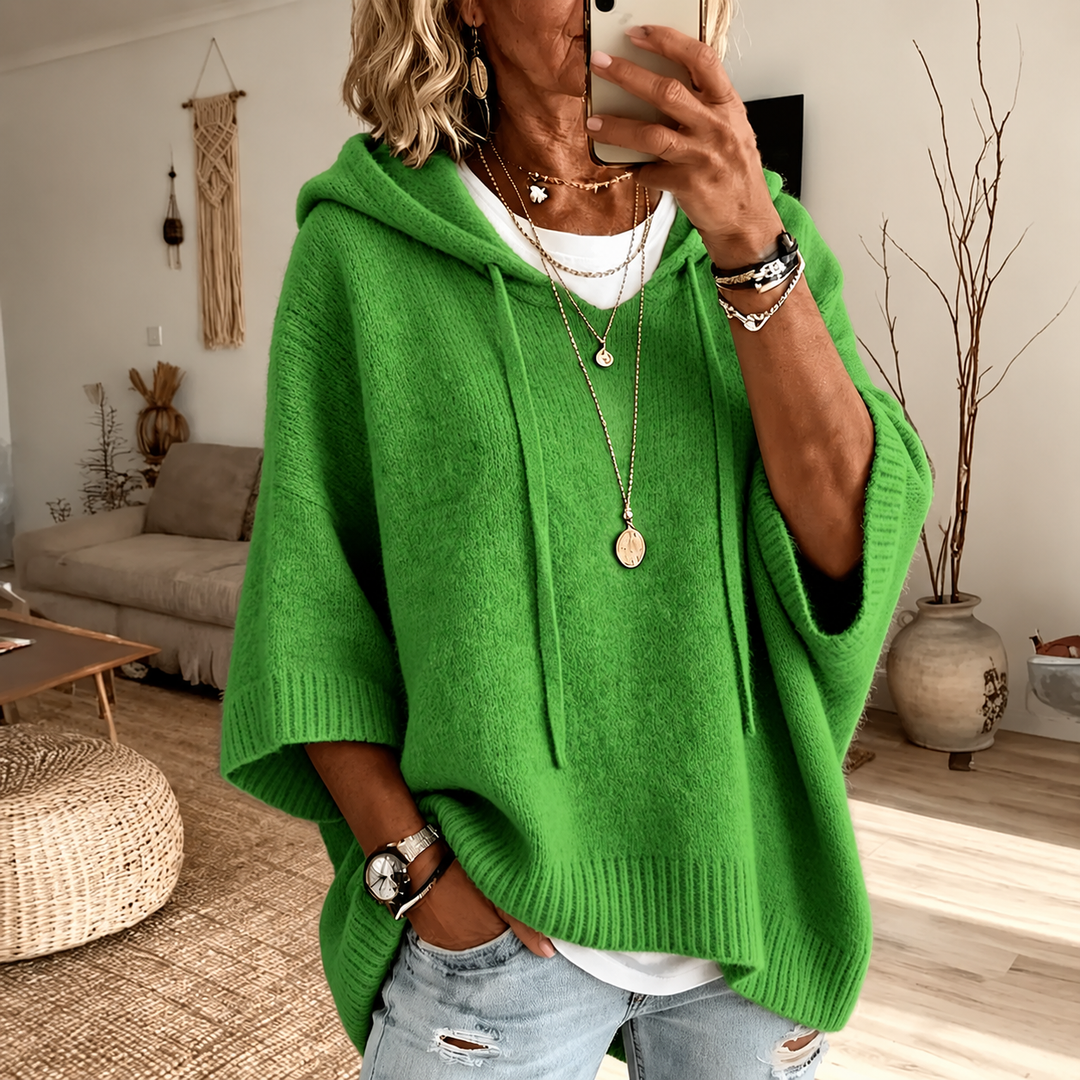 Marlene™ | Oversize pletený sveter s kapucňou