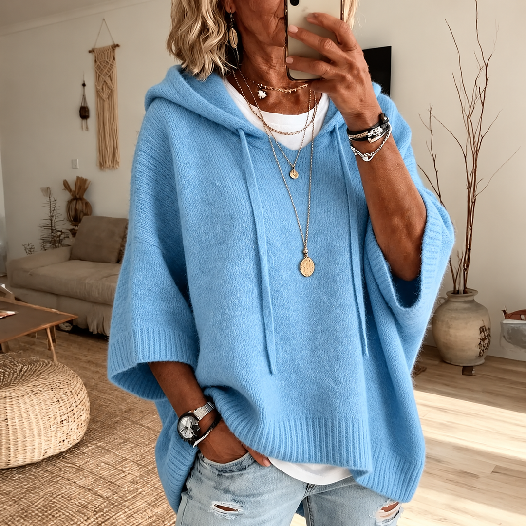 Marlene™ | Oversize pletený sveter s kapucňou