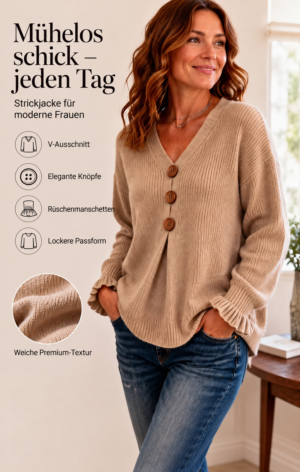 Klara™ | Elegantný pletený sveter